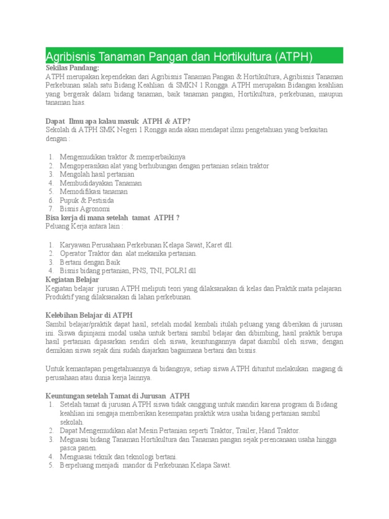 Pertanian Hortikultura Syarat Kerja Di Lapangan