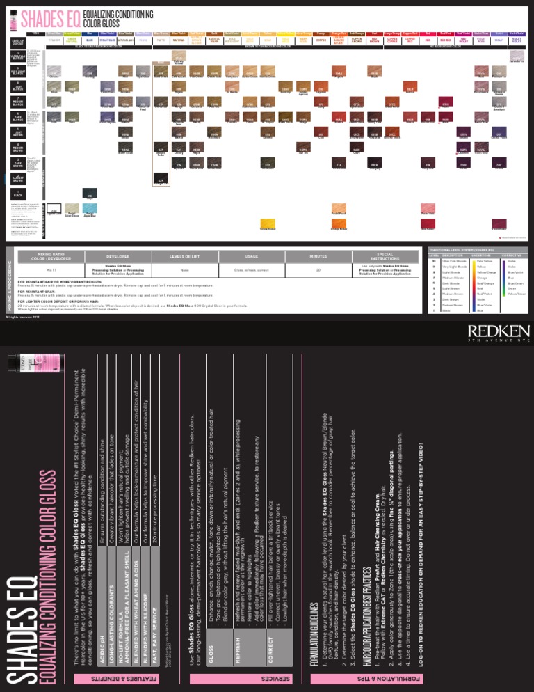 Shades EQ Shade Chart Mini 2020 PDF Blue Green
