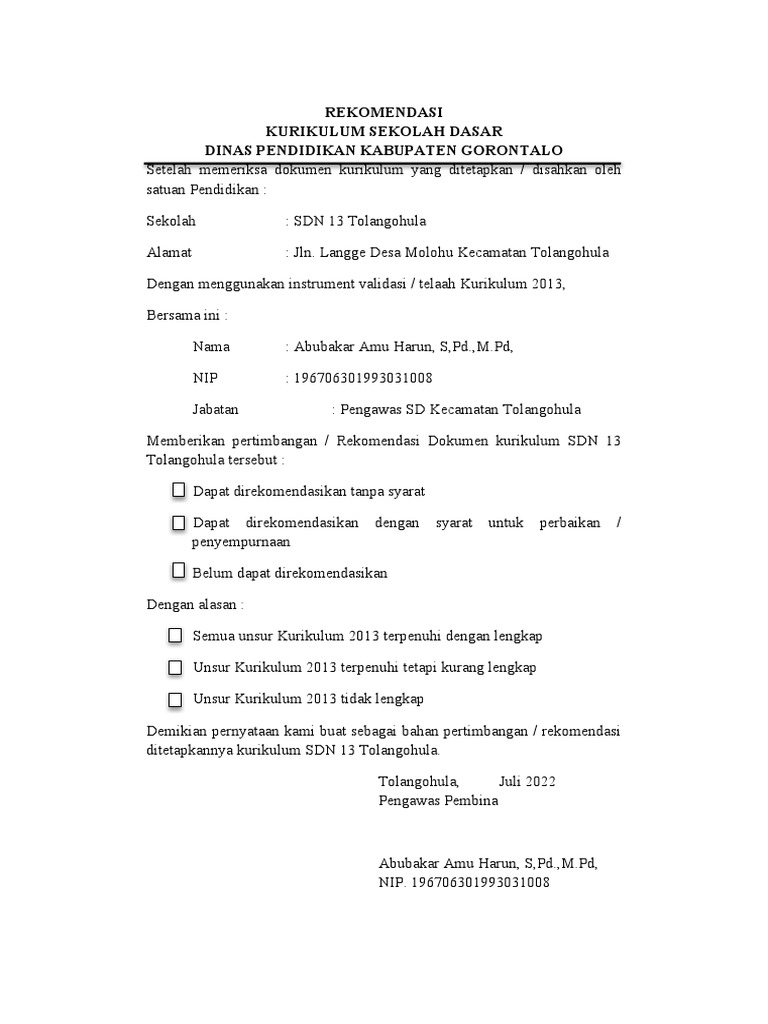 REKOMENDASI | PDF | Karier & Perkembangan