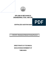 Diploma in Mechanical Engineering (Tool and Die) : 4022450 - Mechanical Material Testing Practical