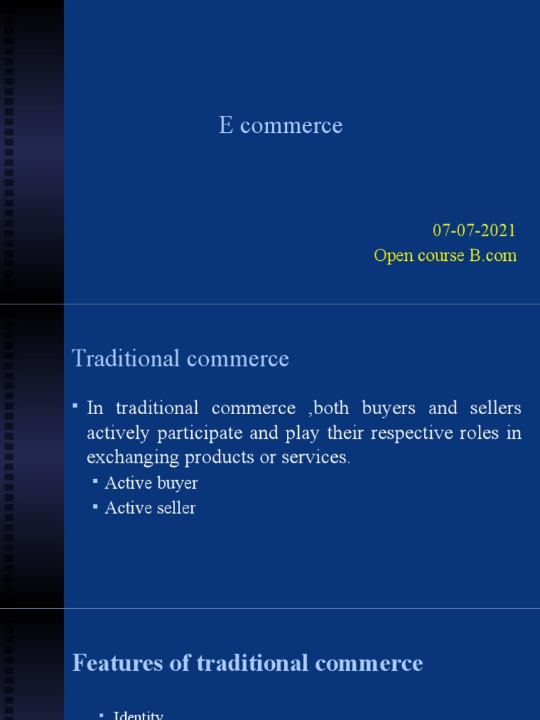 E Commerce 3 | PDF | Electronic Business | E Commerce