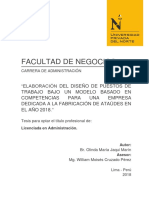 Elaboracion de Diseño de Puestos Bajo Un Modelo de Competencia