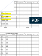 Plant Monitoring Checksheet