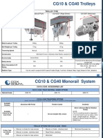 Trolley Type: (CG10MPT (Manual Push) CG10CDT (Rope Driven) CG10MT (Motorized)