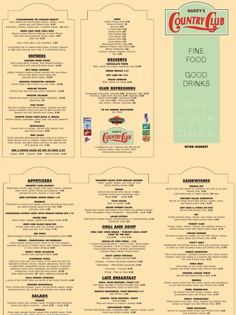 Harry's Menu | PDF | Salad | Taco