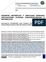 Síndrome Metabólico y Fertilidad Femenina Implicaciones Clínicas, Endocrinológicas y Metabólicas