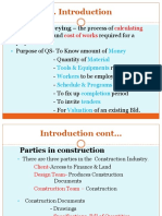 Calculating Quantities Cost of Works: Quantity Surveying - The Process of