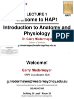 Welcome To HAP1 Introduction To Anatomy and Physiology: Dr. Garry Niedermayer