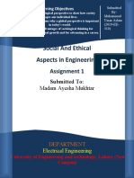 Social and Ethical Aspects in Engineering: Assignment 1