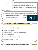 Supply Refers To Quantity of A Commodity That A Firm Is Willing & Able To Offer For Sale at A Given Price During A Given Period of Time