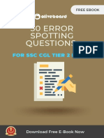 50 Error Spotting Questions For SSC CGL Tier 2 English