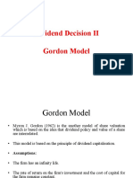 Dividend Decision II Gordon Model