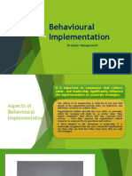 Behavioural Implementation: Strategic Management