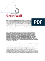 Análisis 5 Fuerzas de Porter Empresa Great Wall