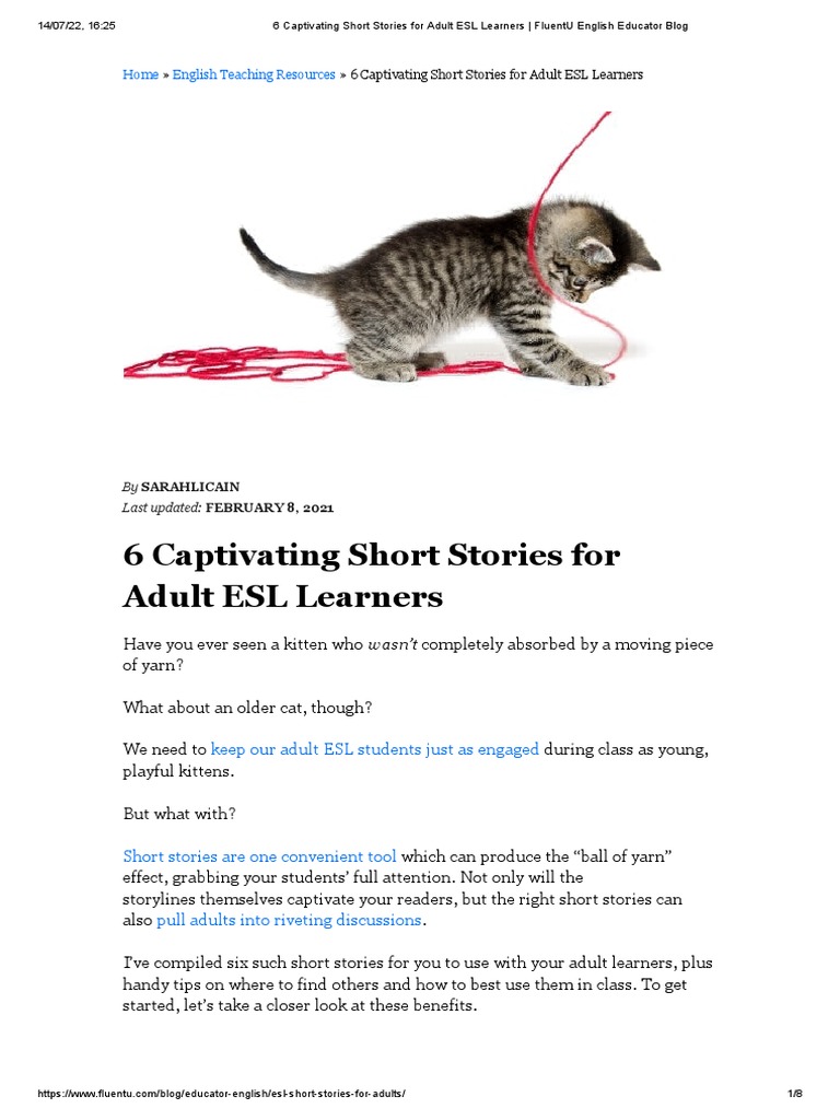 6 Captivating Short Stories For Adult ESL Learners FluentU English