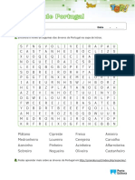 Árvores de Portugal na sopa de letras