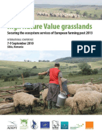 High Nature Value Grasslands: Securing The Ecosystem Services of European Farming Post 2013