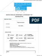 Motor Vehicles Department, Government of Maharashtra: Application Status