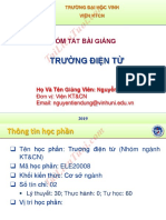 Tóm tắt bài giảng Trường điện từ