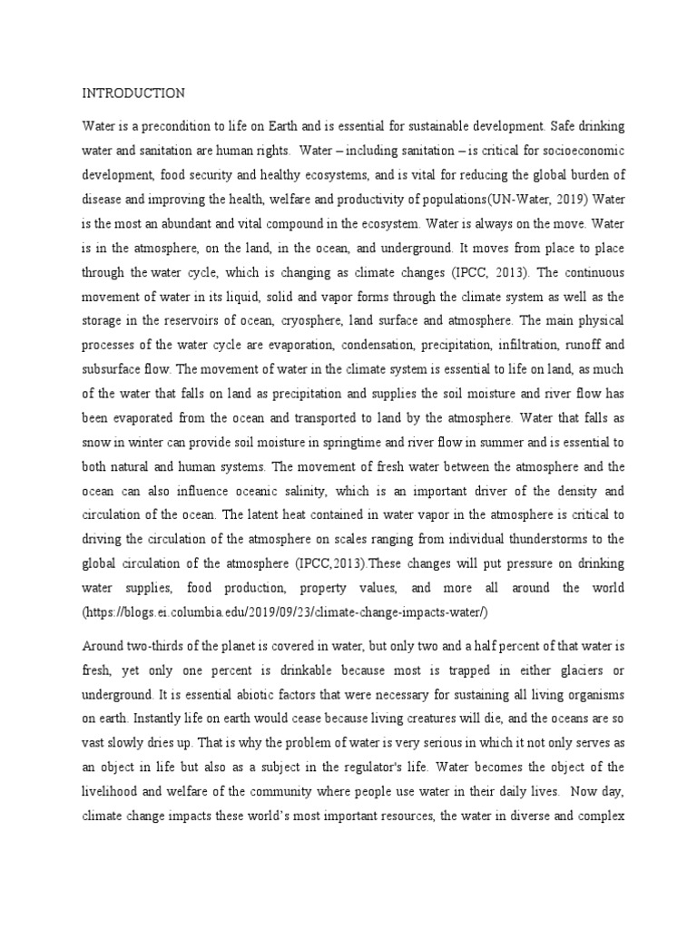 Climate Change and Water Scarcity Issues | PDF | Water | Surface Runoff