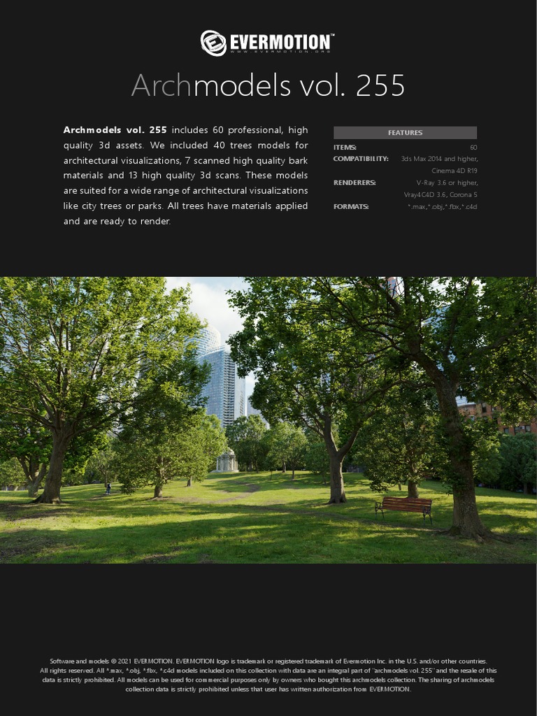 Archmodels - Vol - 255 Trees | PDF | 3 D Computer Graphics | Trademark