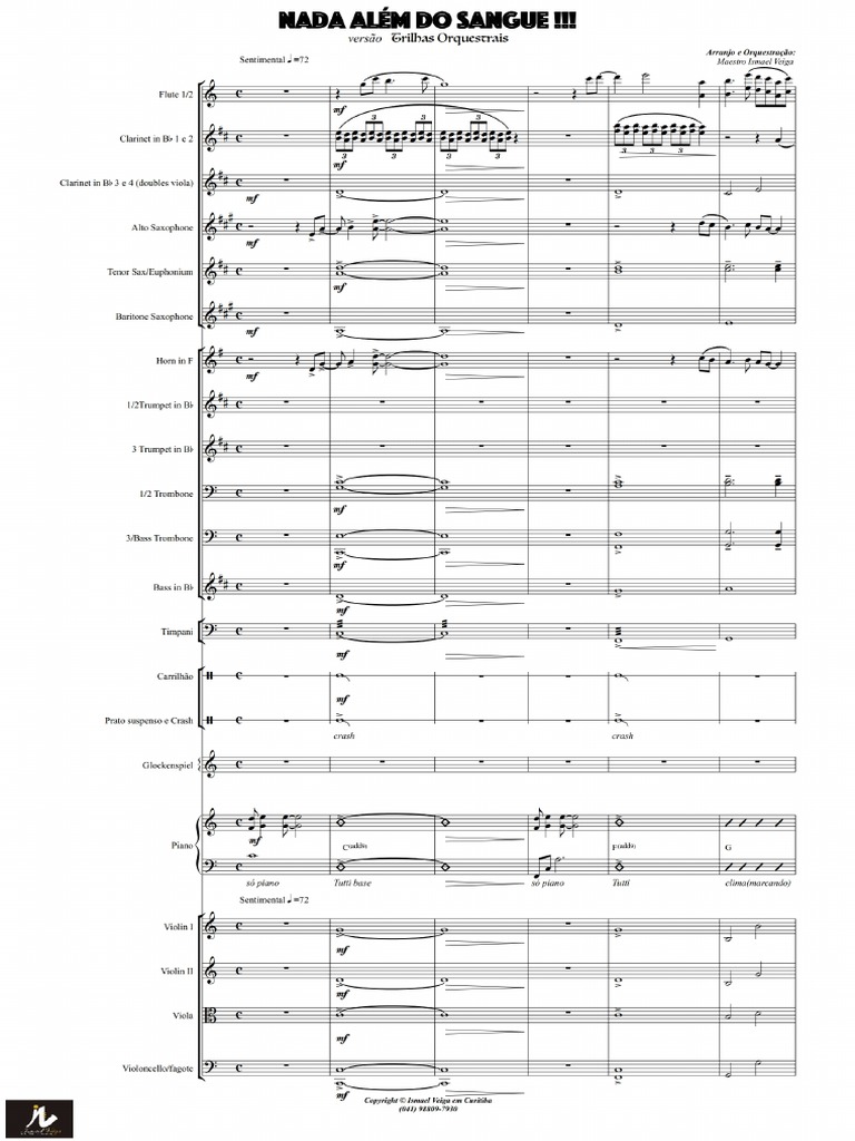 Nada Além Do Sangue Partituras e Partes PDF