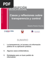 Casos y reflexiones sobre transparencia y control