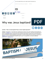 Why Was Jesus Baptized - Why Was Jesus' Baptism Important