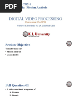 Session No: CO2-1 Session Topic: Motion Analysis: Digital Video Processing