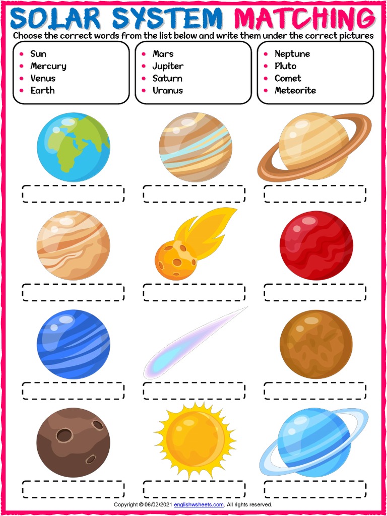 Solar System Vocabulary for Kids | PDF