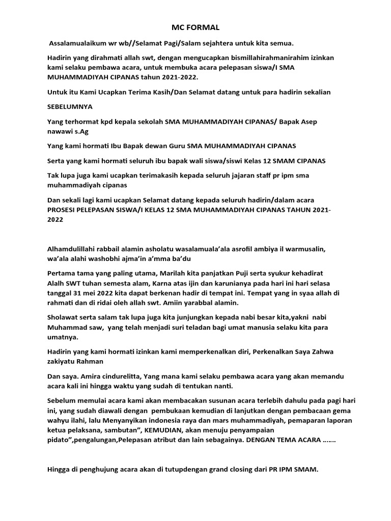 MC Formal 2022 | PDF