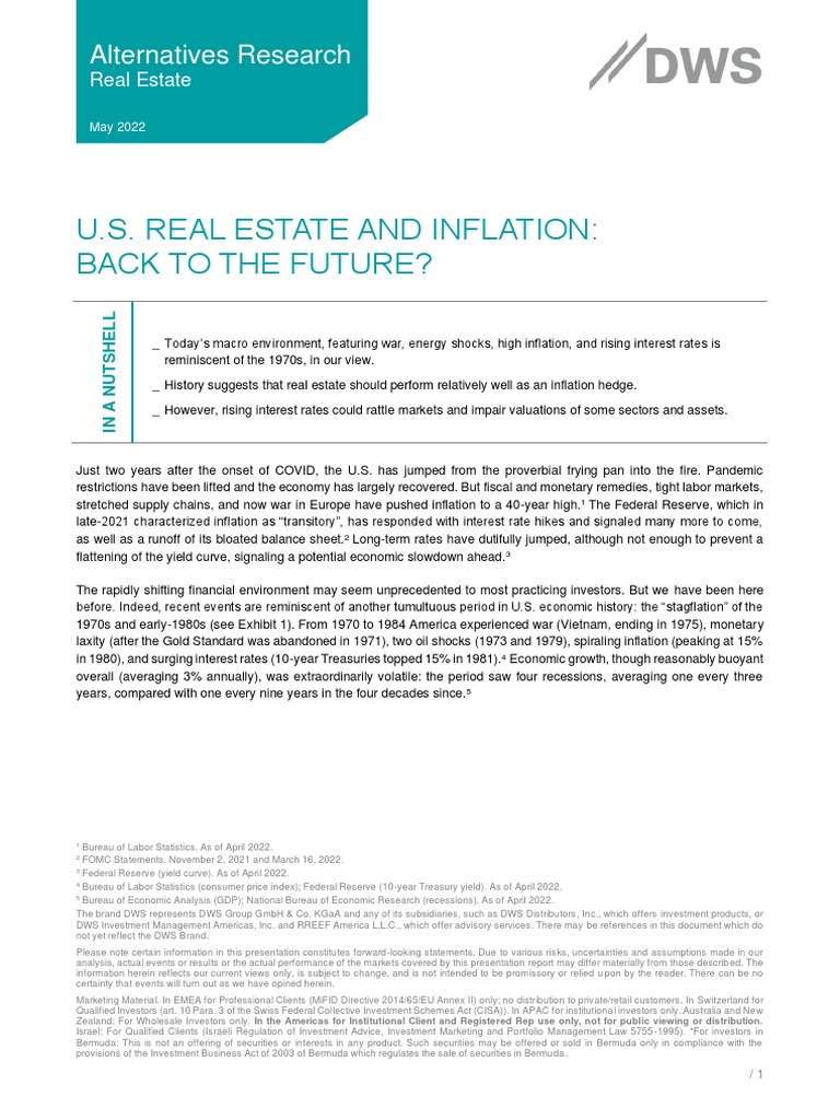 Real Estate U.S. Real Estate and Inflation EN PDF Yield