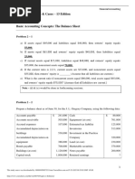 Accounting - Text & Cases - 13 Edition Basic Accounting Concepts: The Balance Sheet