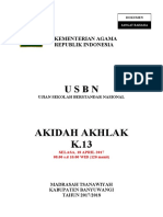 1.layout Soal USBN - AKIDAH AKHLAK IX-K.13