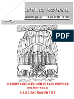 Boletín de Pastoral: Los sacramentos según el Ritual del Bautismo