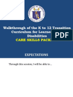 Walkthrough of The K To 12 Transition Curriculum For Learners With Disabilities