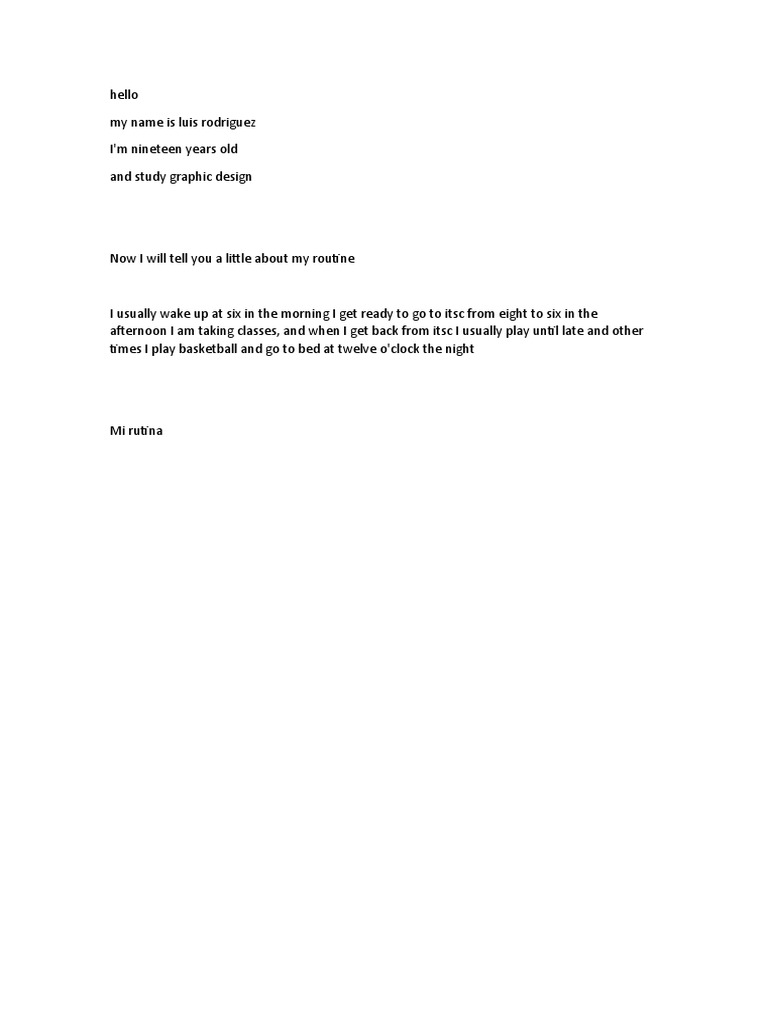 Routine | PDF | Home & Garden