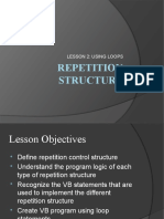 Repetition Structure: Lesson 2: Using Loops