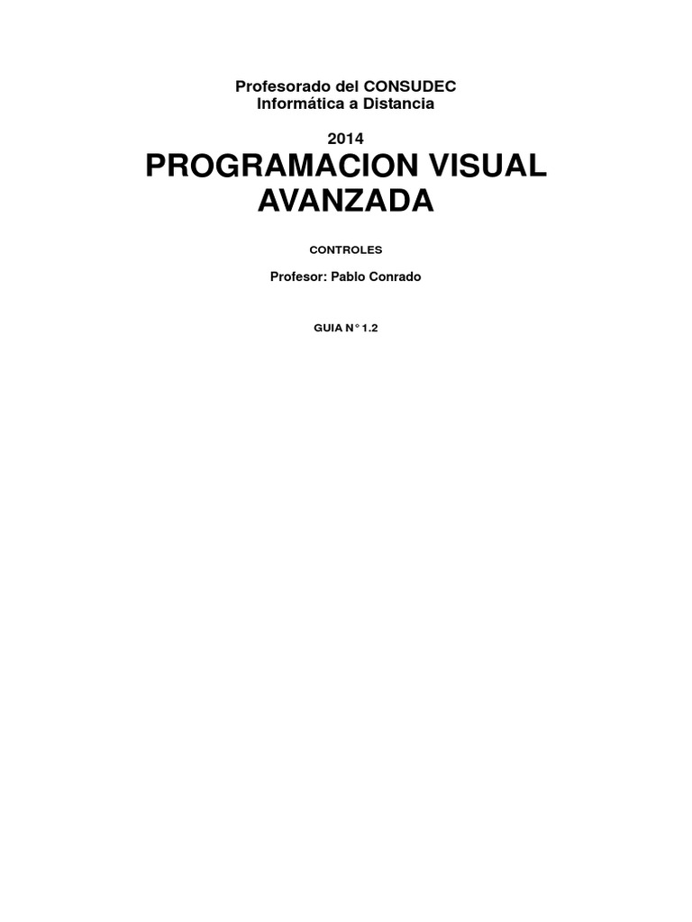 Controles Comunes en Programación Visual | PDF | Negocios | Tecnología