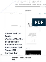 A Horse and Two Goats - Workbook - Textbook Solutions of Treasure Trove of Short Stories and Poems ICSE - Morning Star Publication. - ICSE HUB