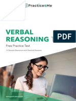 Free Verbal Reasoning Aptitude Test Practice