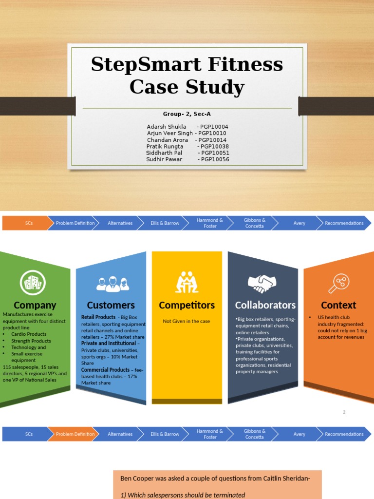 Stepsmart fitness case study group 2 sec a pdf sales business