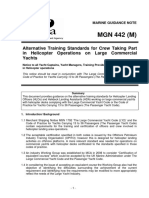 MGN 442 (M) : Alternative Training Standards For Crew Taking Part in Helicopter Operations On Large Commercial Yachts