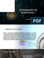 Investigación en Enfermería I