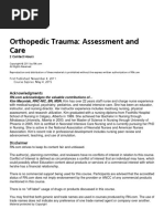 Orthopedic Trauma: Assessment and Care: 2 Contact Hours