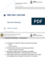 EMG 2504: CAD/CAM: Geometric Modeling