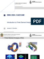 EMG 2504: CAD/CAM: Introduction To Finite Element Analysis