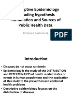 COM 202-321 Descriptive Epidemiology Including Hypothesis Formulation and Sources of Data