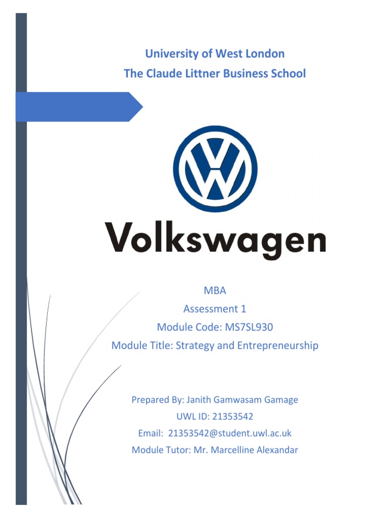 Volkswagen Group Strategy Analysis Report | PDF | Volkswagen Group | Car