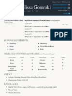 Melissa Gomroki CV